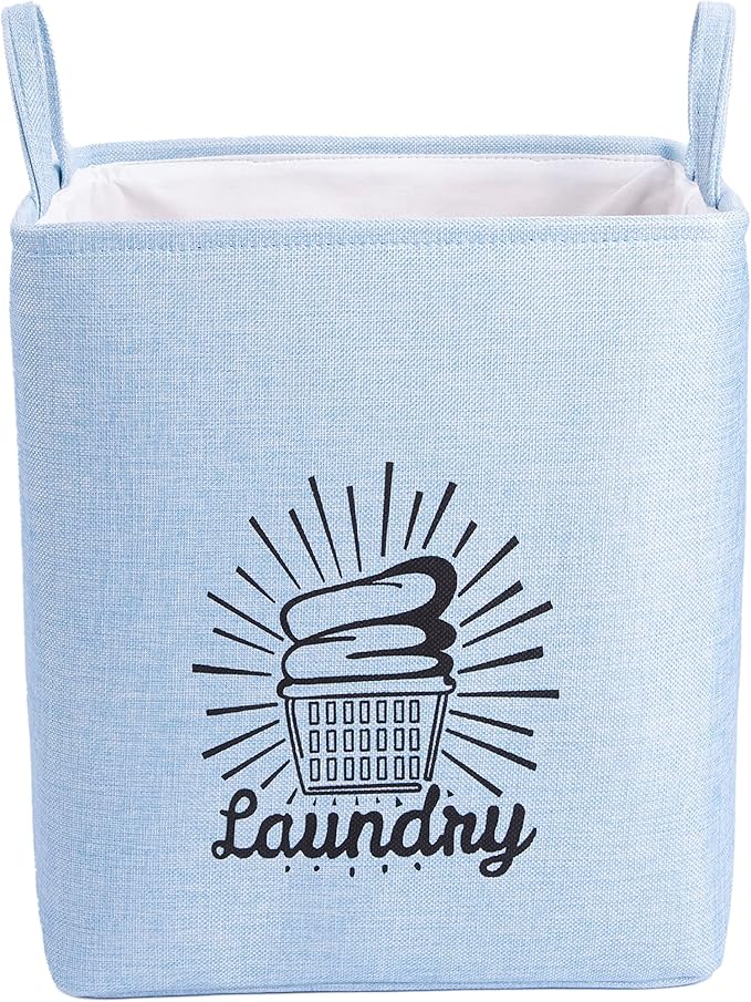 Blue Square Laundry Basket with Lining
