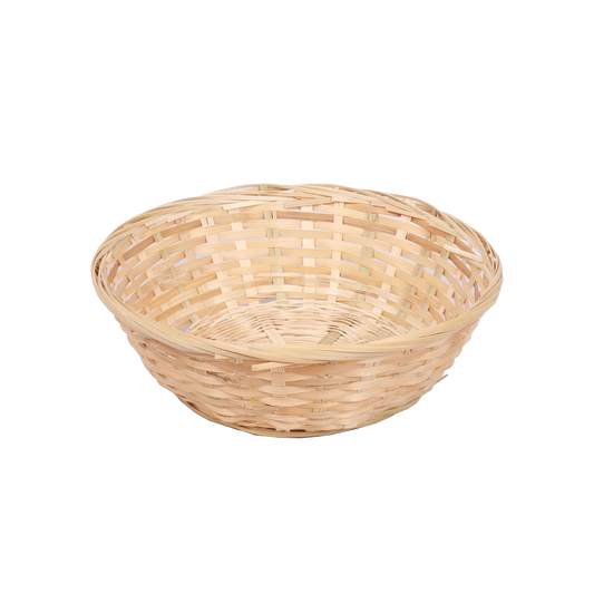 9" Round Bamboo Packing Basket Tray