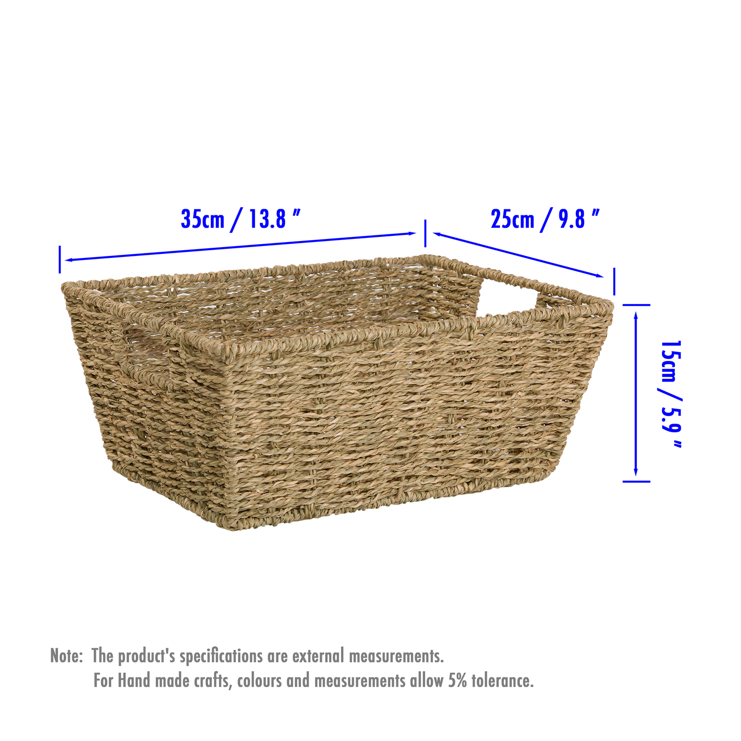 Tapered Seagrass Storage Tray