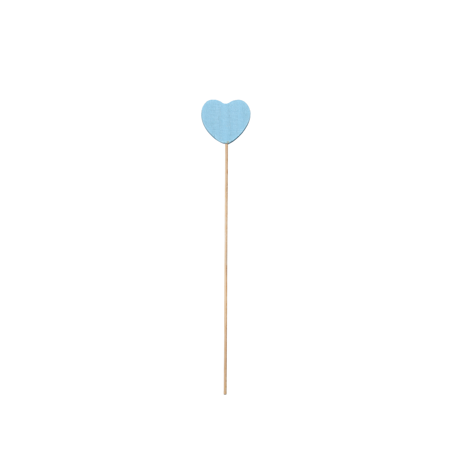 Set 10 Wooden Heart Stick Decorations - Blue / Pink / Purple / Red