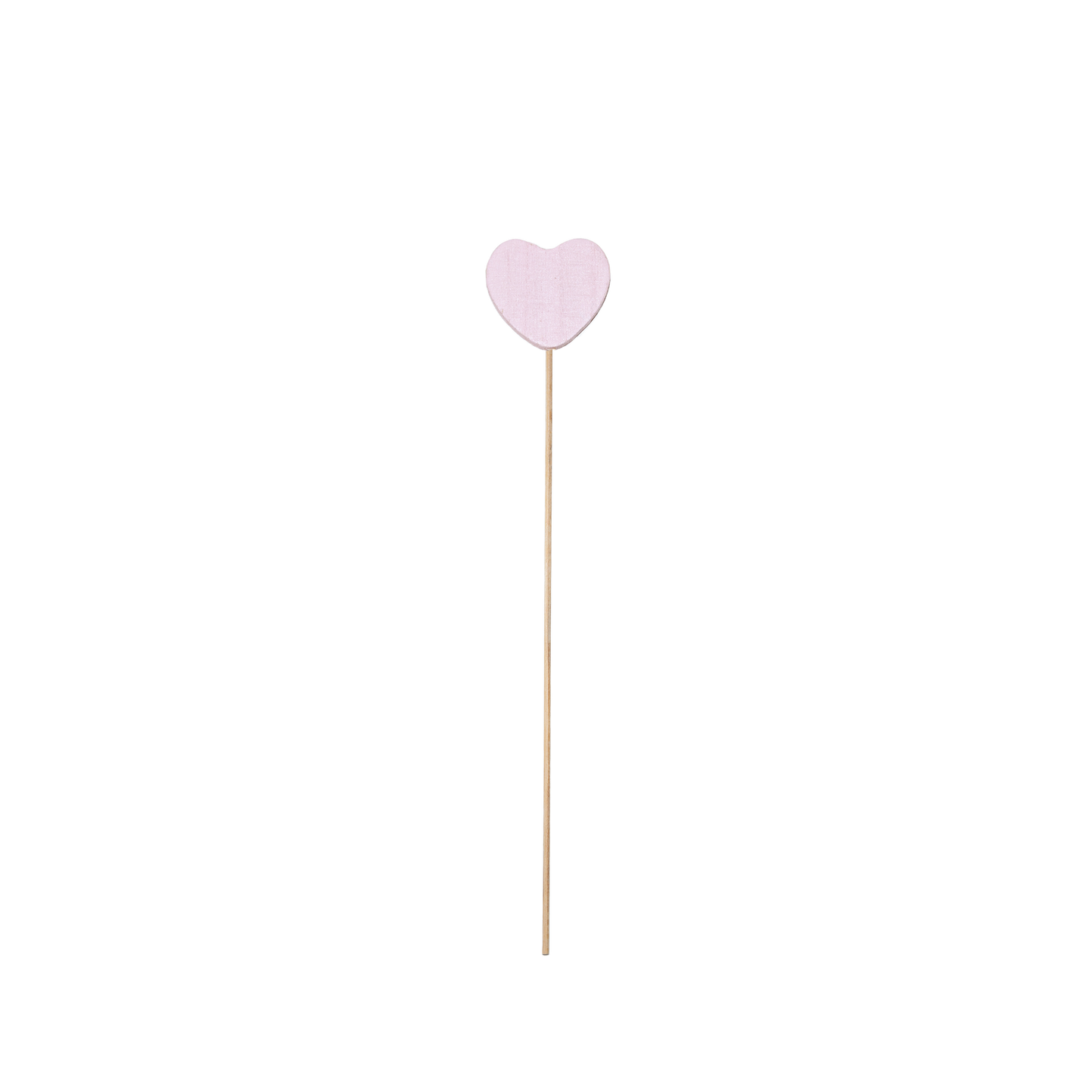 Set 10 Wooden Heart Stick Decorations - Blue / Pink / Purple / Red