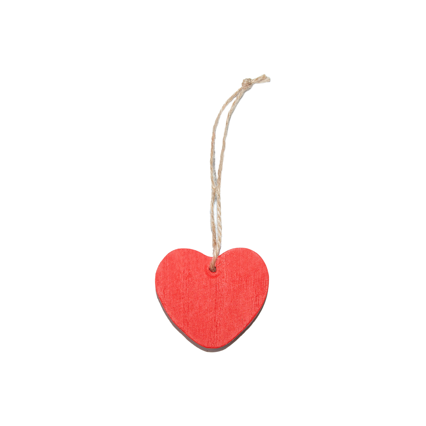 Set 10 Hanging Wooden Heart Decorations - White / Purple / Red