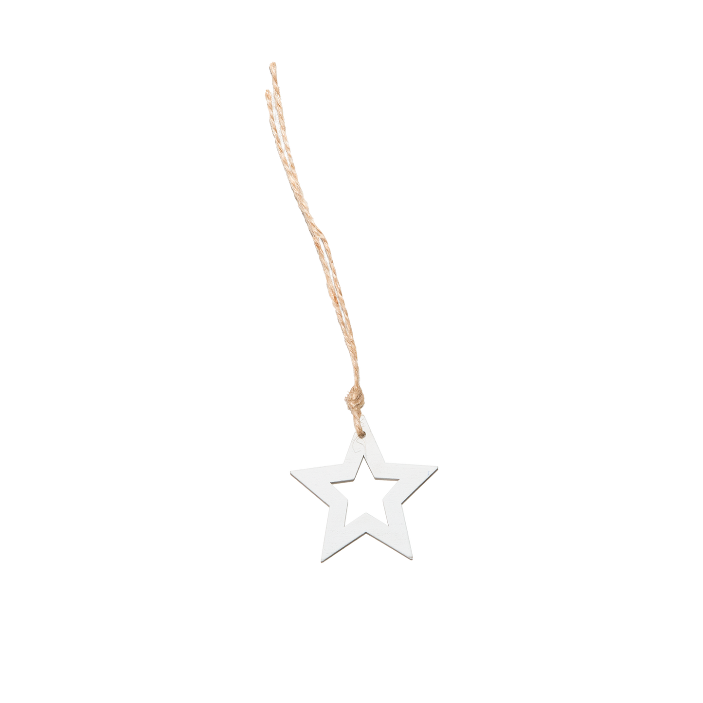 Set 10 Hanging Wooden Star Decorations
