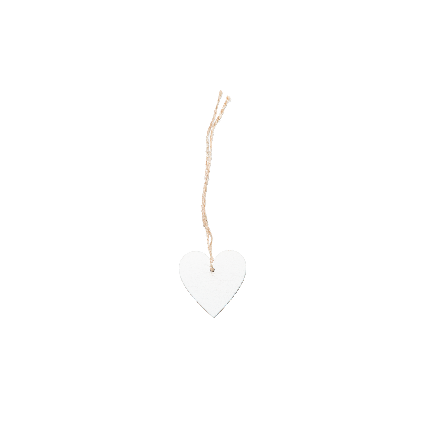 Set 10 Hanging Wooden Heart Decorations