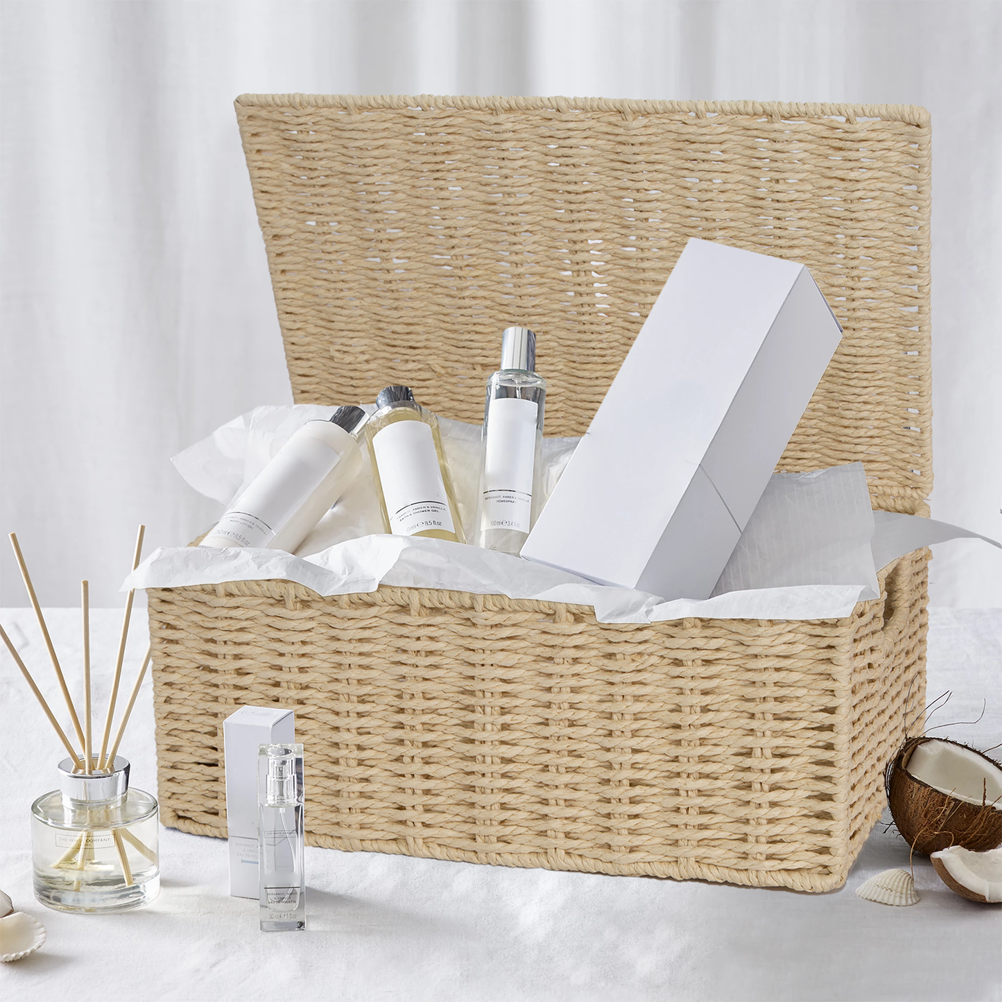Beige Paper Rope Storage Hamper Basket - 3 Sizes