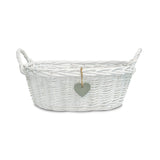 Baby Christening New Born Gift Hamper Wicker Basket  for Home Storage and Collection and Window Display 3 PCS IN 1 SET