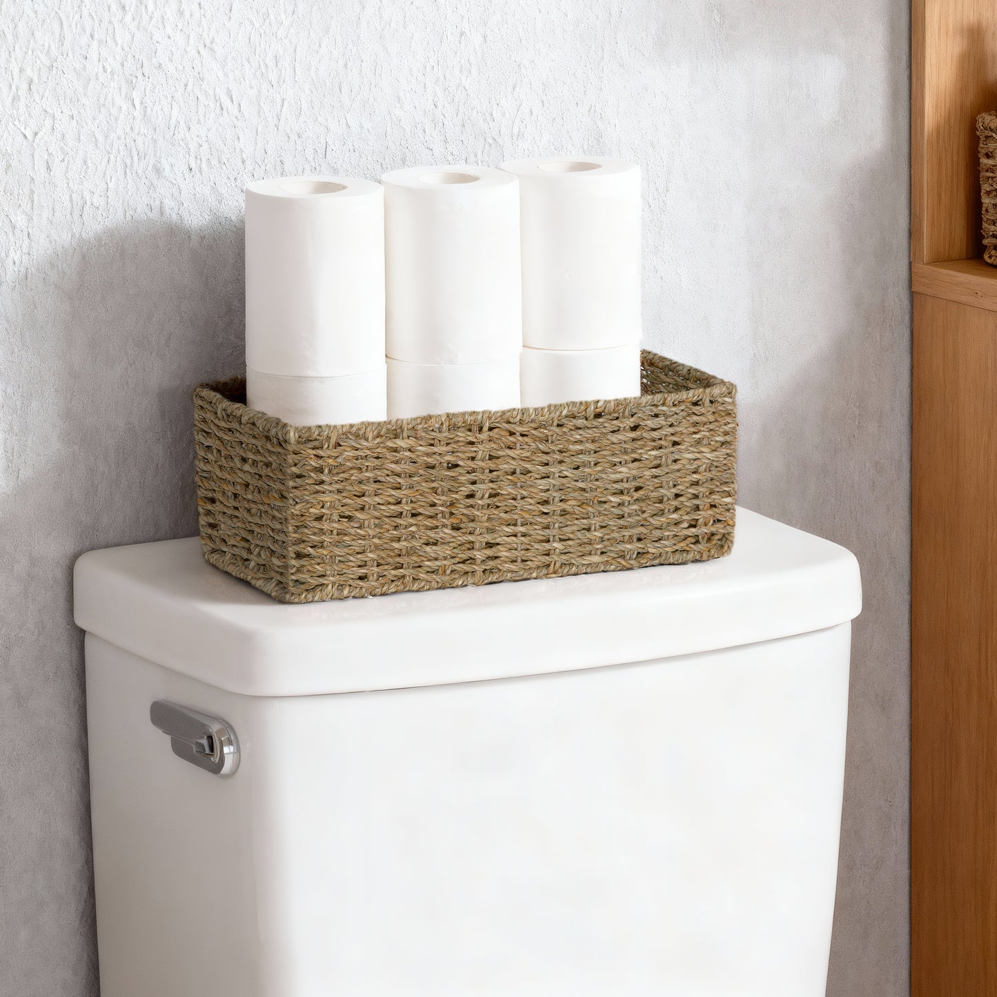 Narrow Seagrass Storage Basket