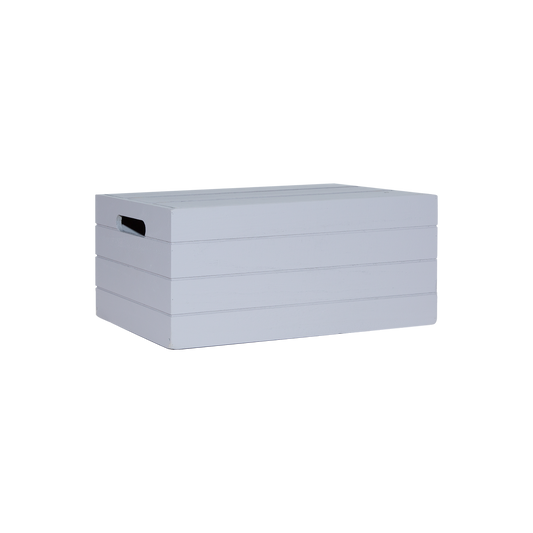 Light Grey Wooden Storage Box with Lid - 3 Sizes
