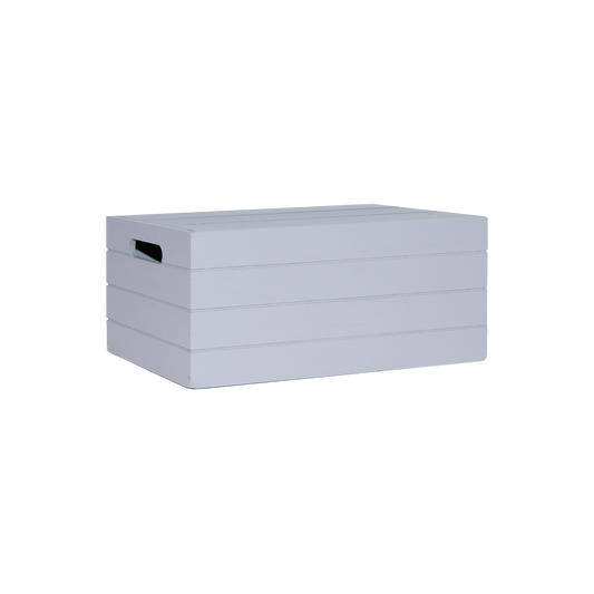 Light Grey Wooden Storage Box with Lid - 3 Sizes