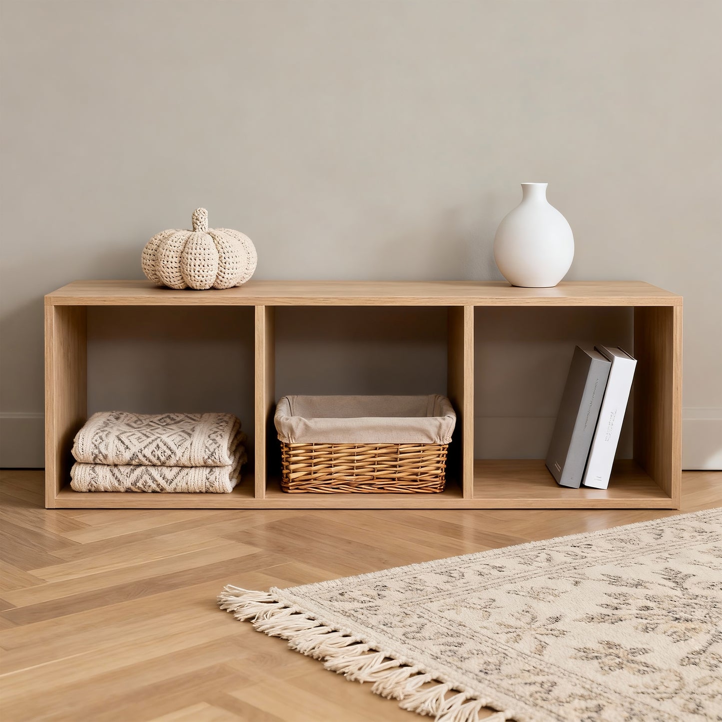 Double Steamed Wicker Storage Basket with Lining - 3 Sizes