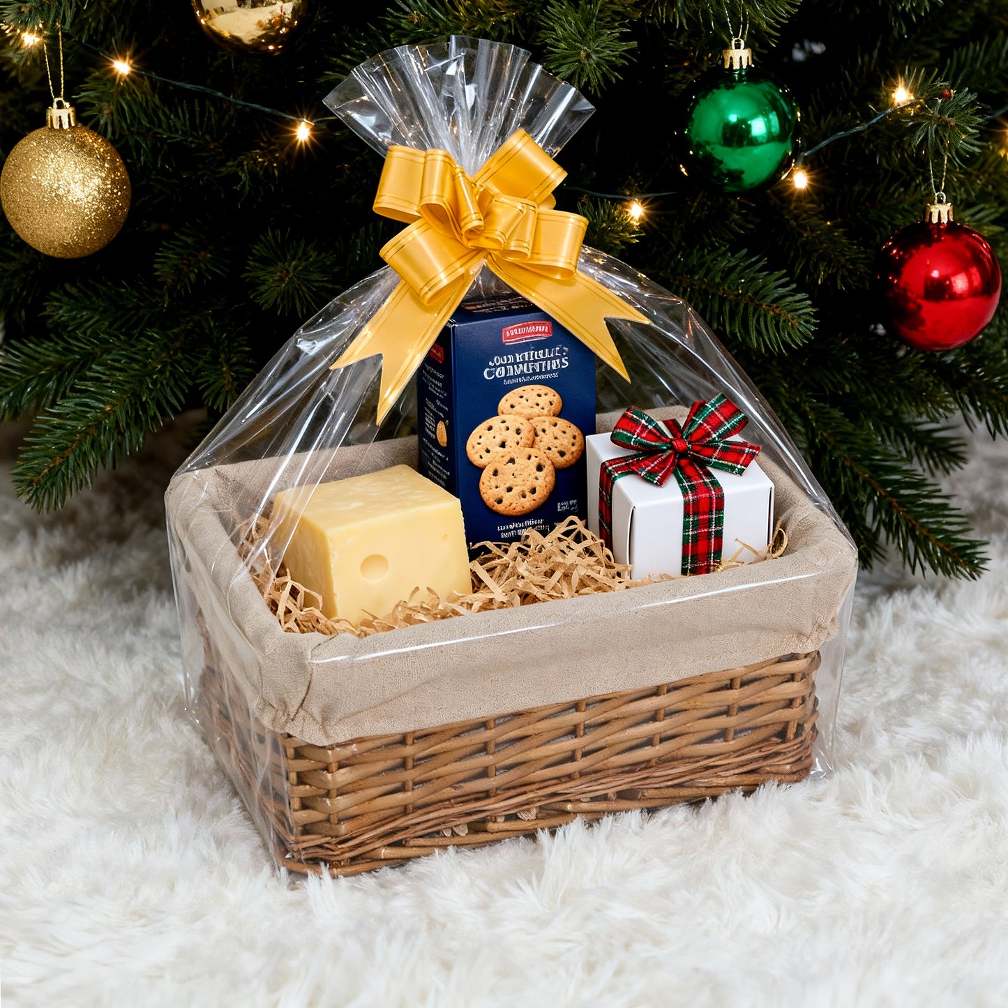 Double Steamed Wicker Storage Basket with Lining - 3 Sizes