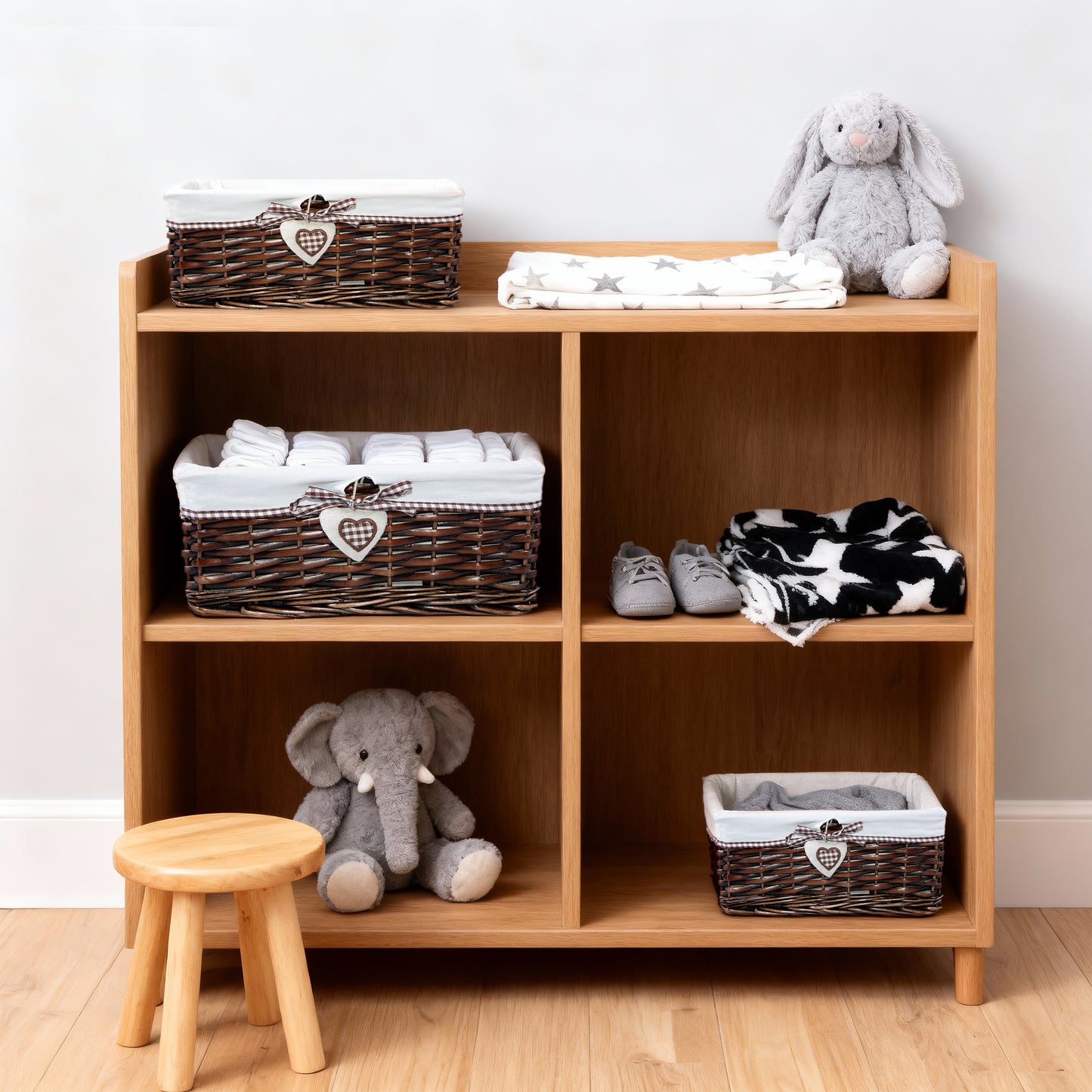 Brown Wicker Storage Basket with Lining - 3 Sizes