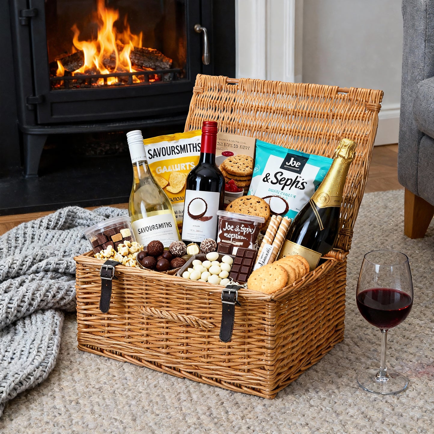 Light Steamed Wicker Storage Hamper Basket - 3 Sizes