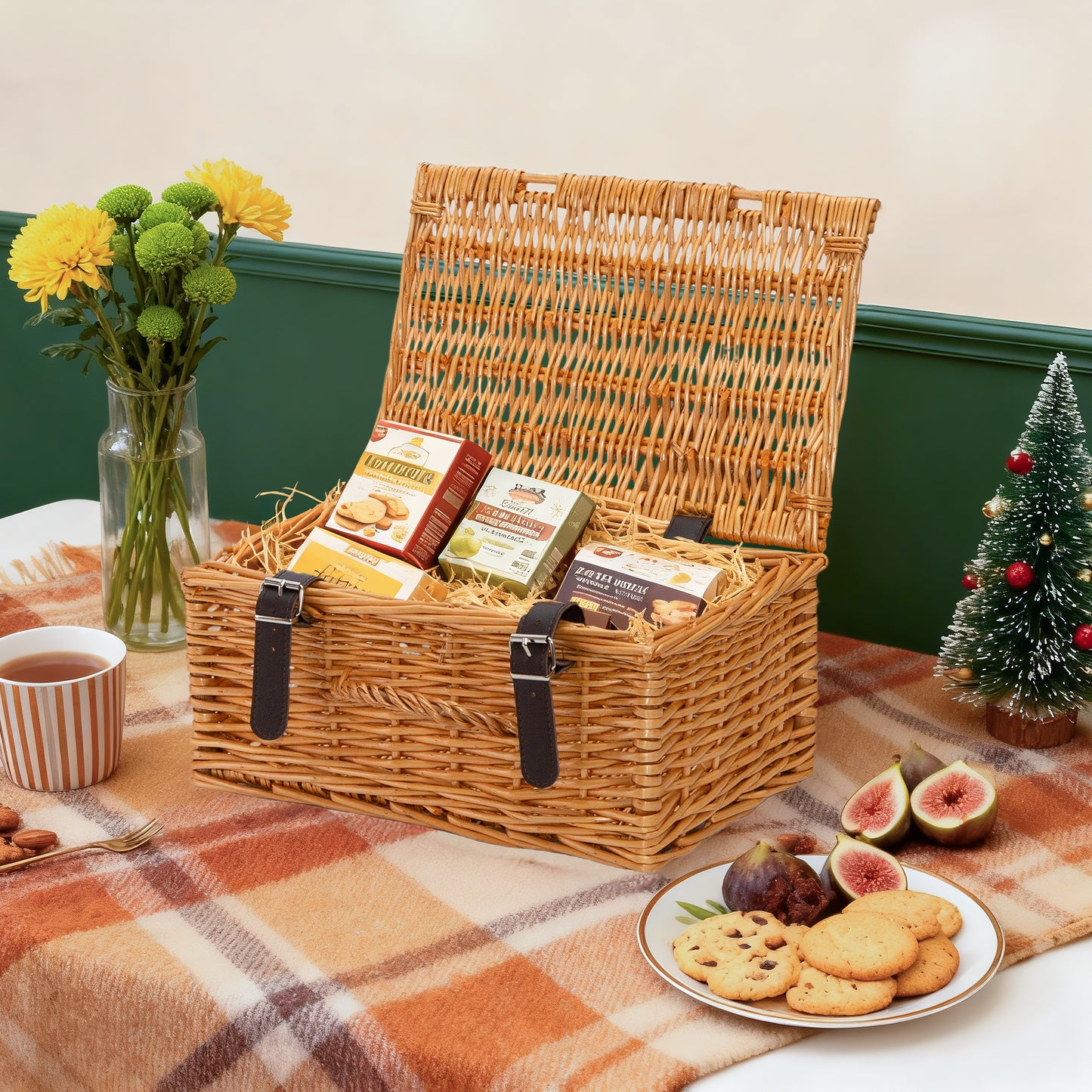 Light Steamed Wicker Storage Hamper Basket - 3 Sizes