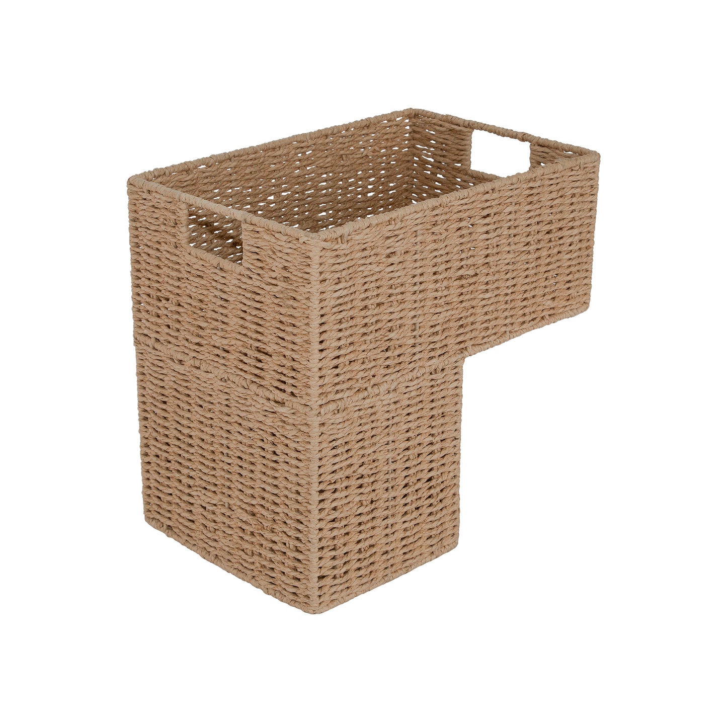 Paper Rope Stair Storage Basket with Handle