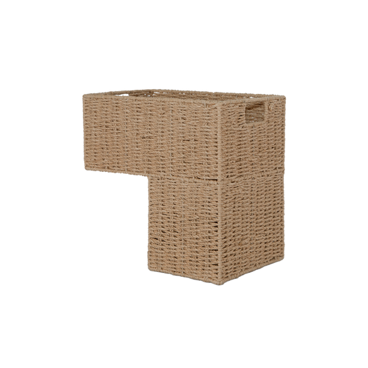 Paper Rope Stair Storage Basket with Handle