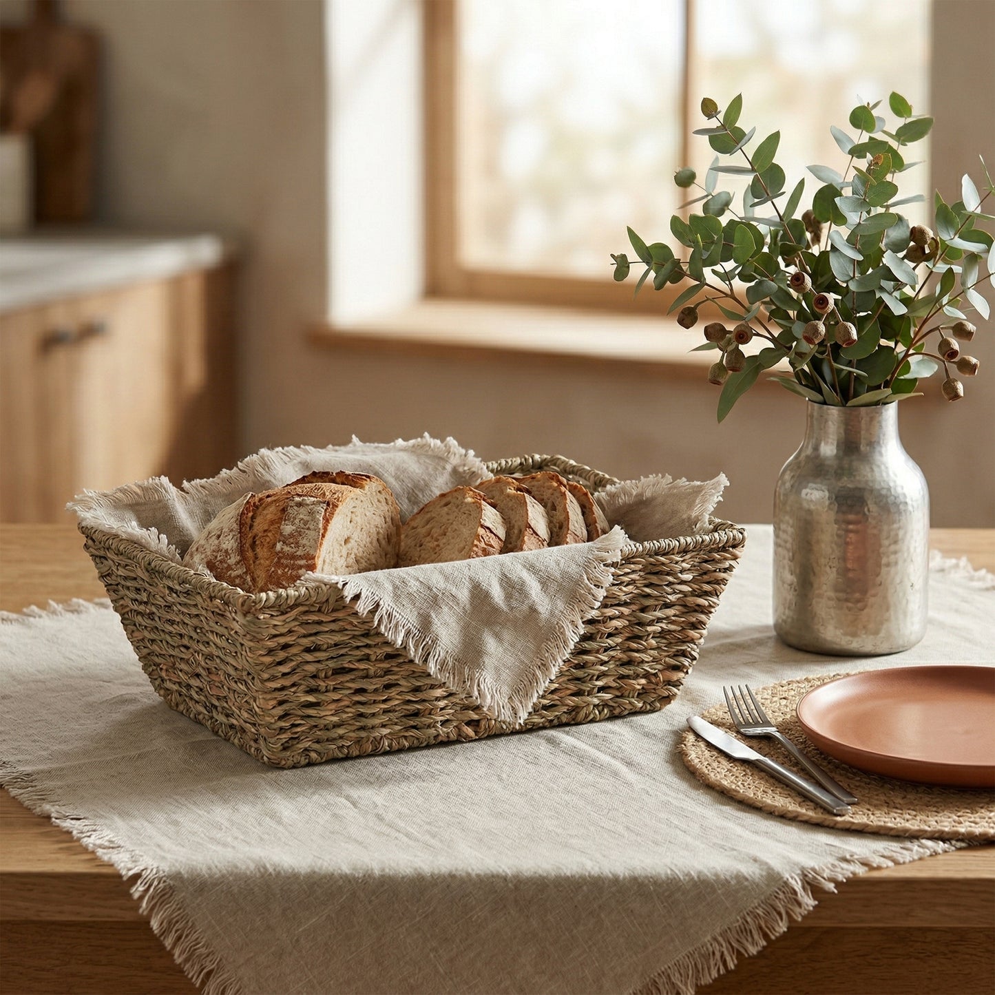Seagrass Woven Storage Hamper Basket
