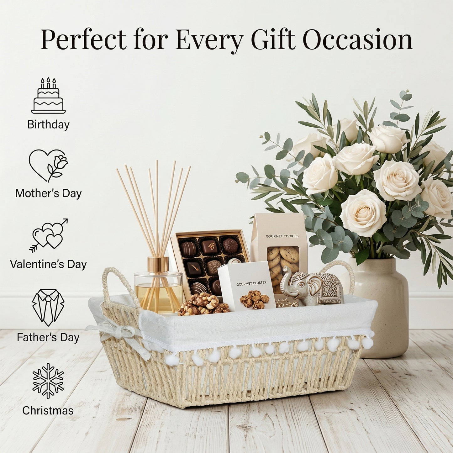 Storage Hamper Basket with Handle - Seagrass / Paper Rope