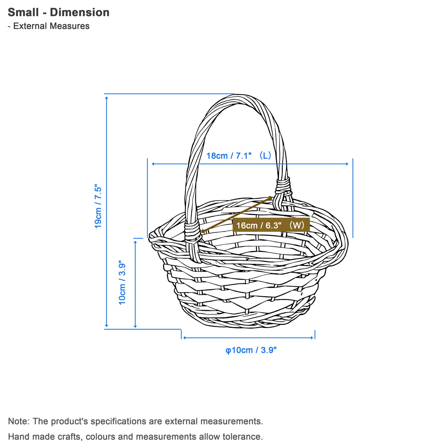 Small Dould Steamed Wicker Shopper Basket Set 2