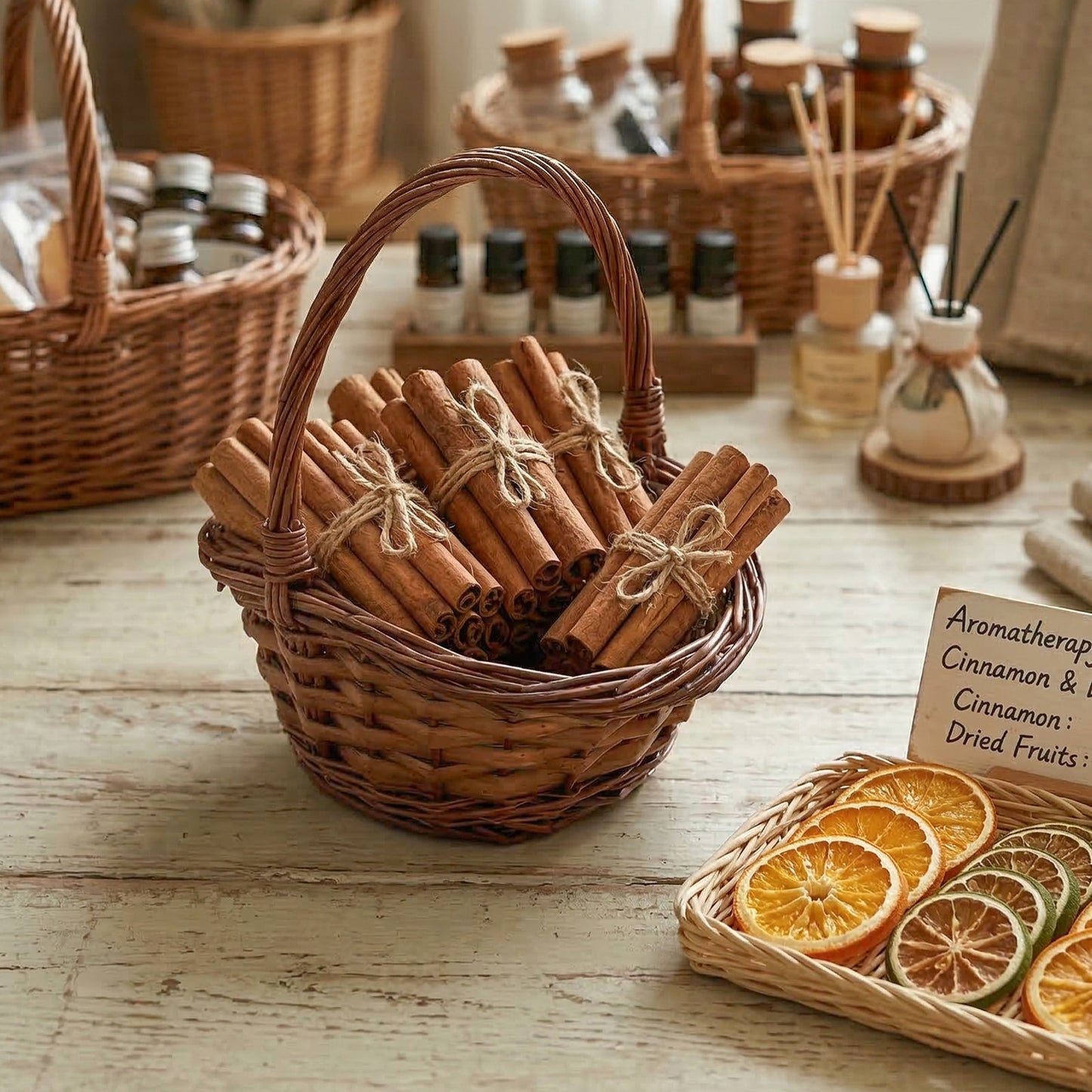Small Dould Steamed Wicker Shopper Basket Set 2