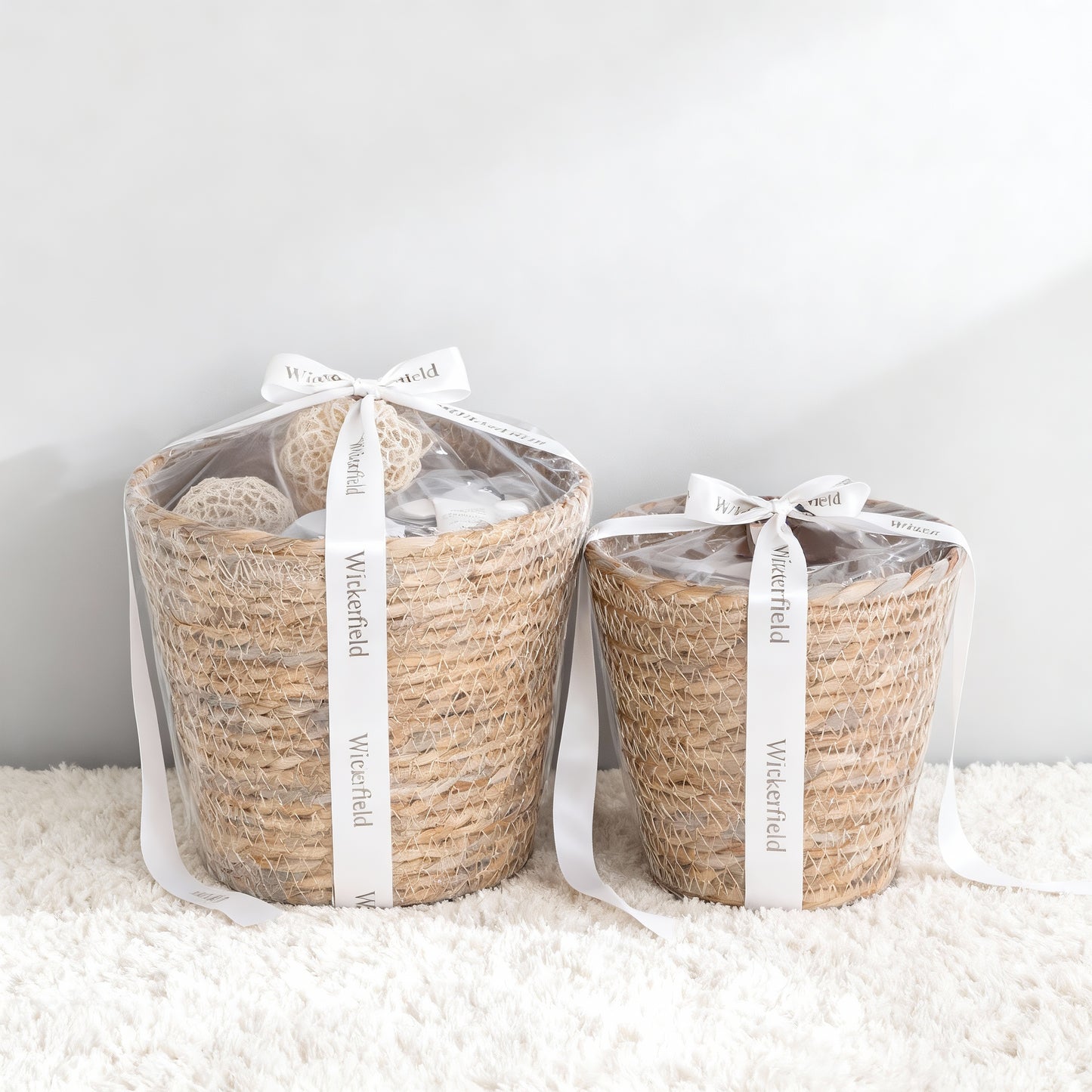 Seagrass Woven Basket Planter Set 2