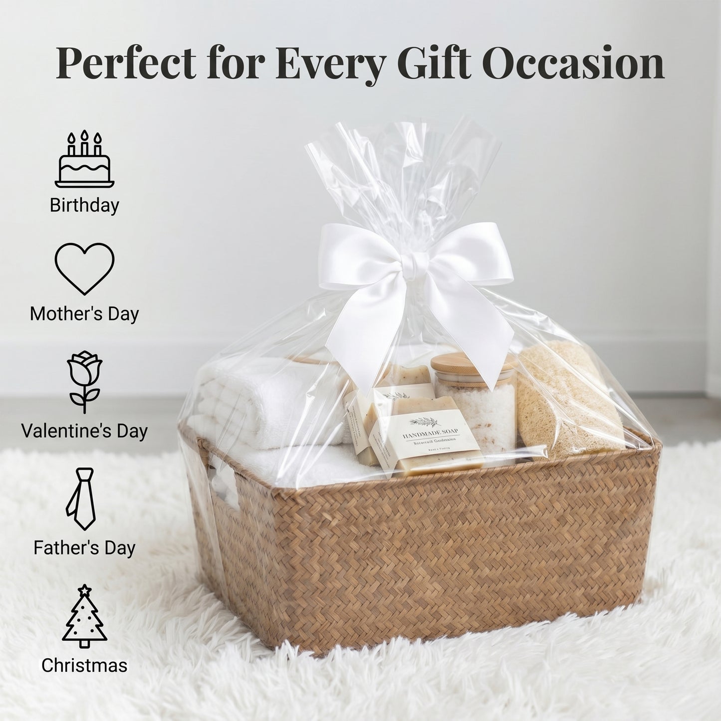 Seagrass Woven Storage Basket with Handle
