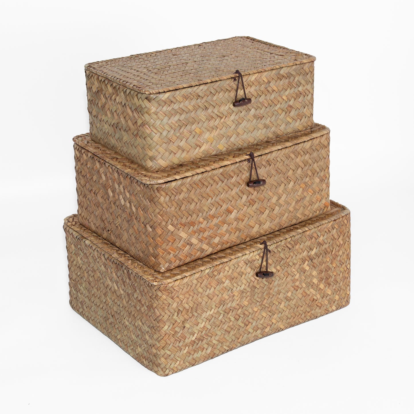Seagrass Storage Basket Box with Lid
