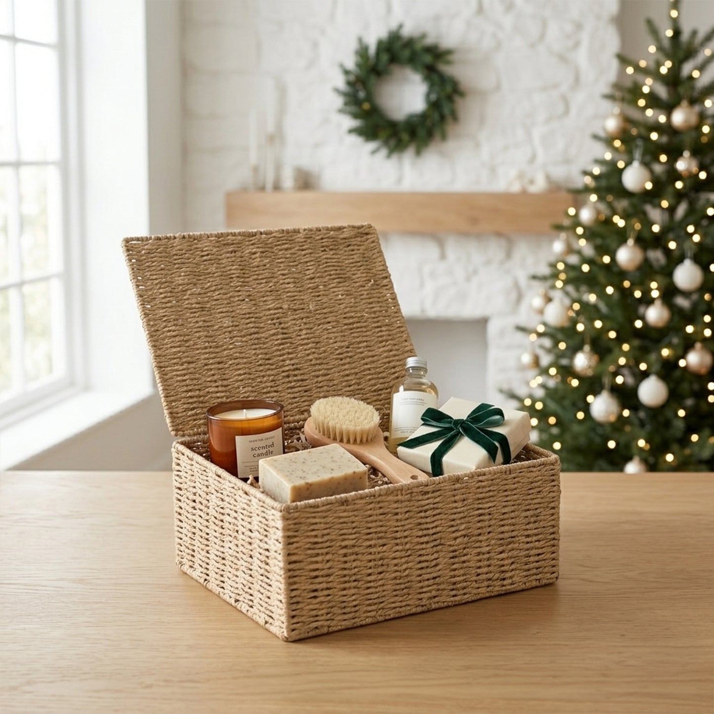 Natural Paper Rope Storage Hamper Basket Box - 3 Sizes