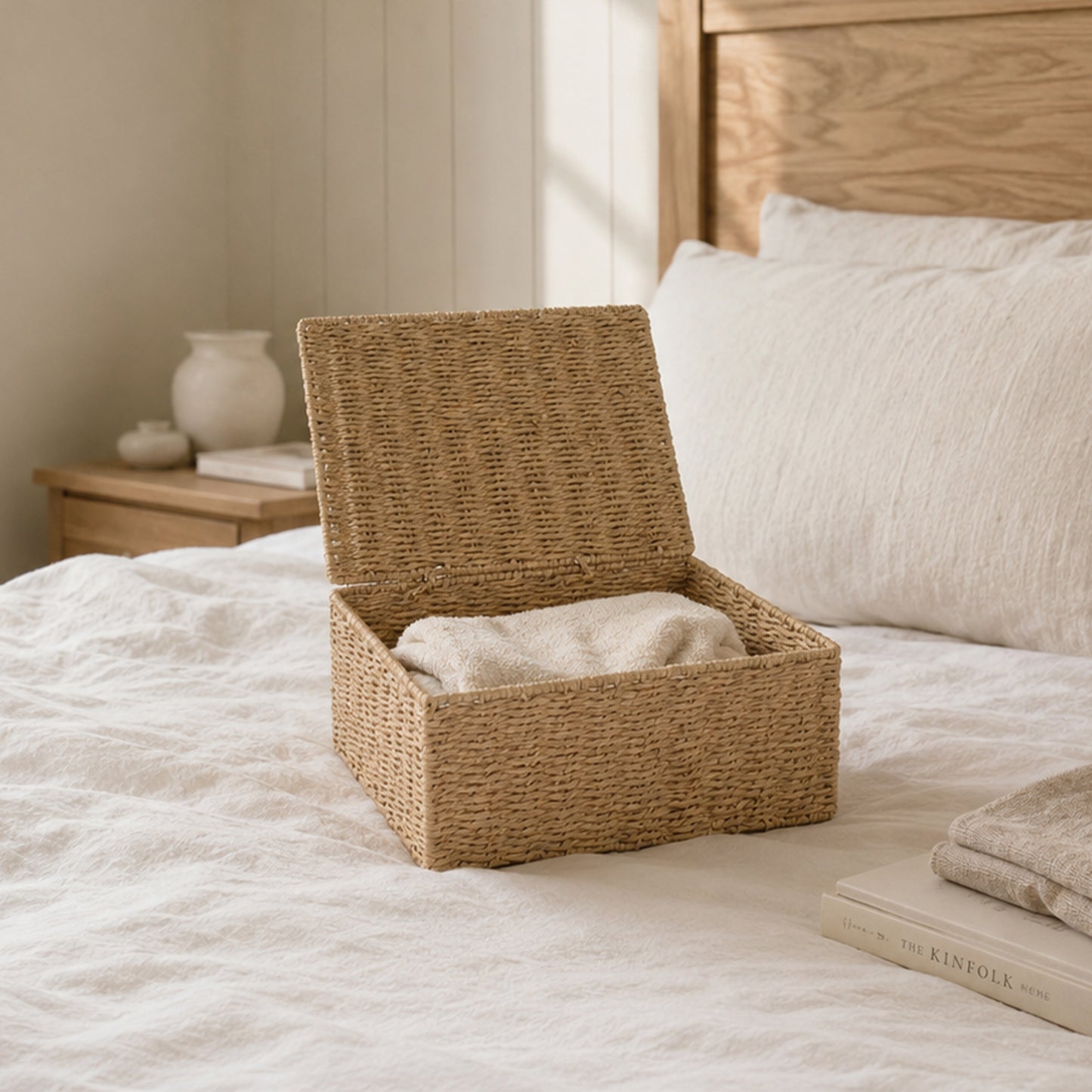 Natural Paper Rope Storage Hamper Basket Box - 3 Sizes