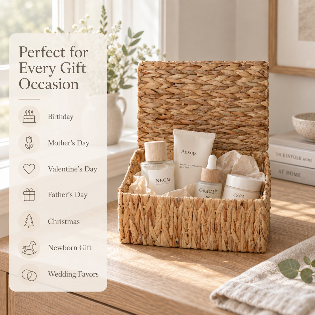 Water Hyacinth Storage Hamper Basket - 3 Sizes