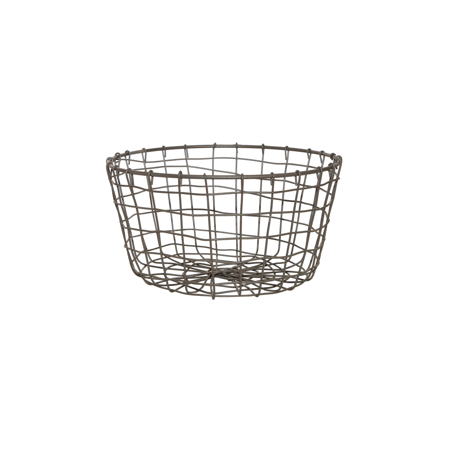 Round Seagrass Edge Metal Wire Basket