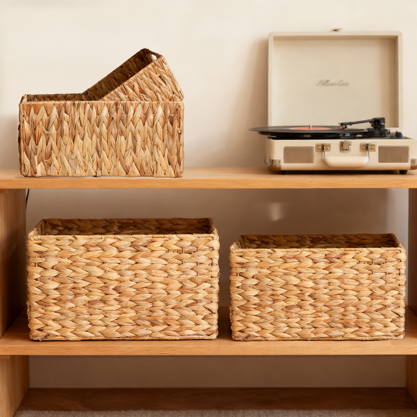 Water Hyacinth Rectangular Storage Basket - 3 Sizes