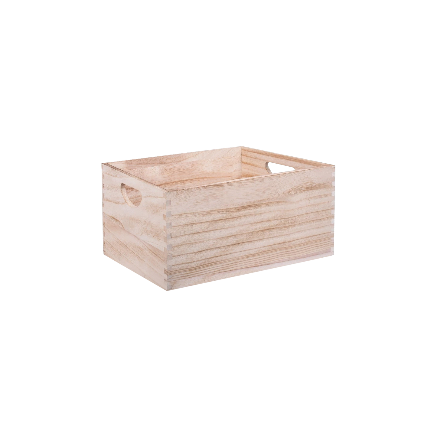 Large Unvarnished Storage Wooden Crate