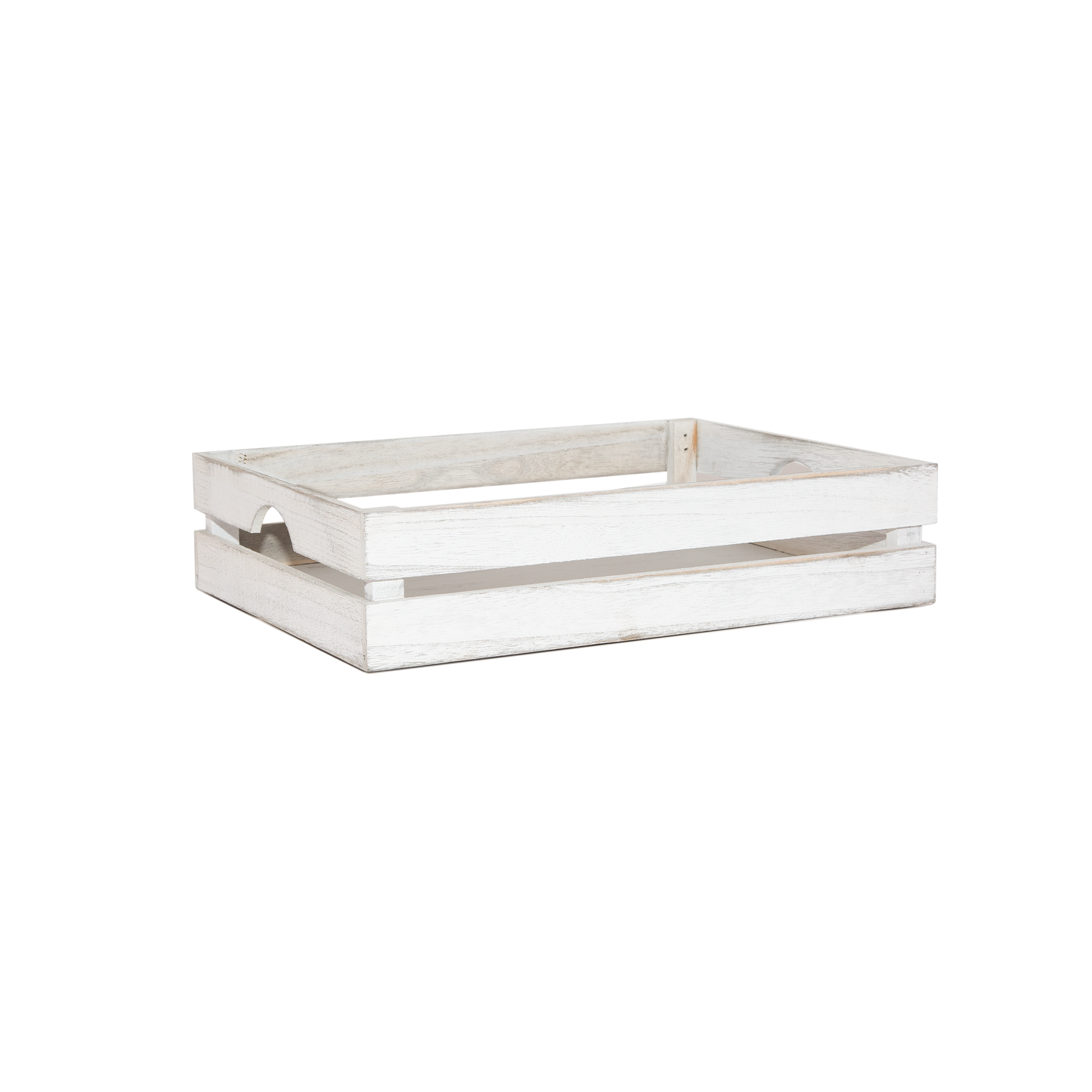 White Wash Wooden Crate Packing Tray
