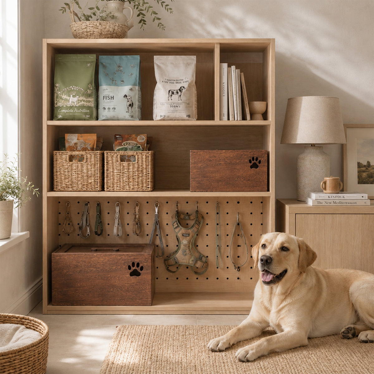 Brown Dog Toy Wooden Storage Box - 2 Sizes
