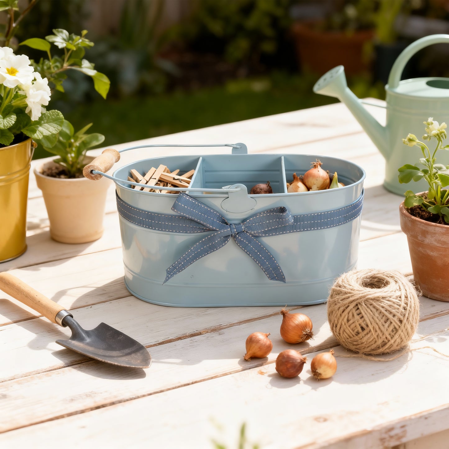 Home Utility Storage Metal Bucket with Handle