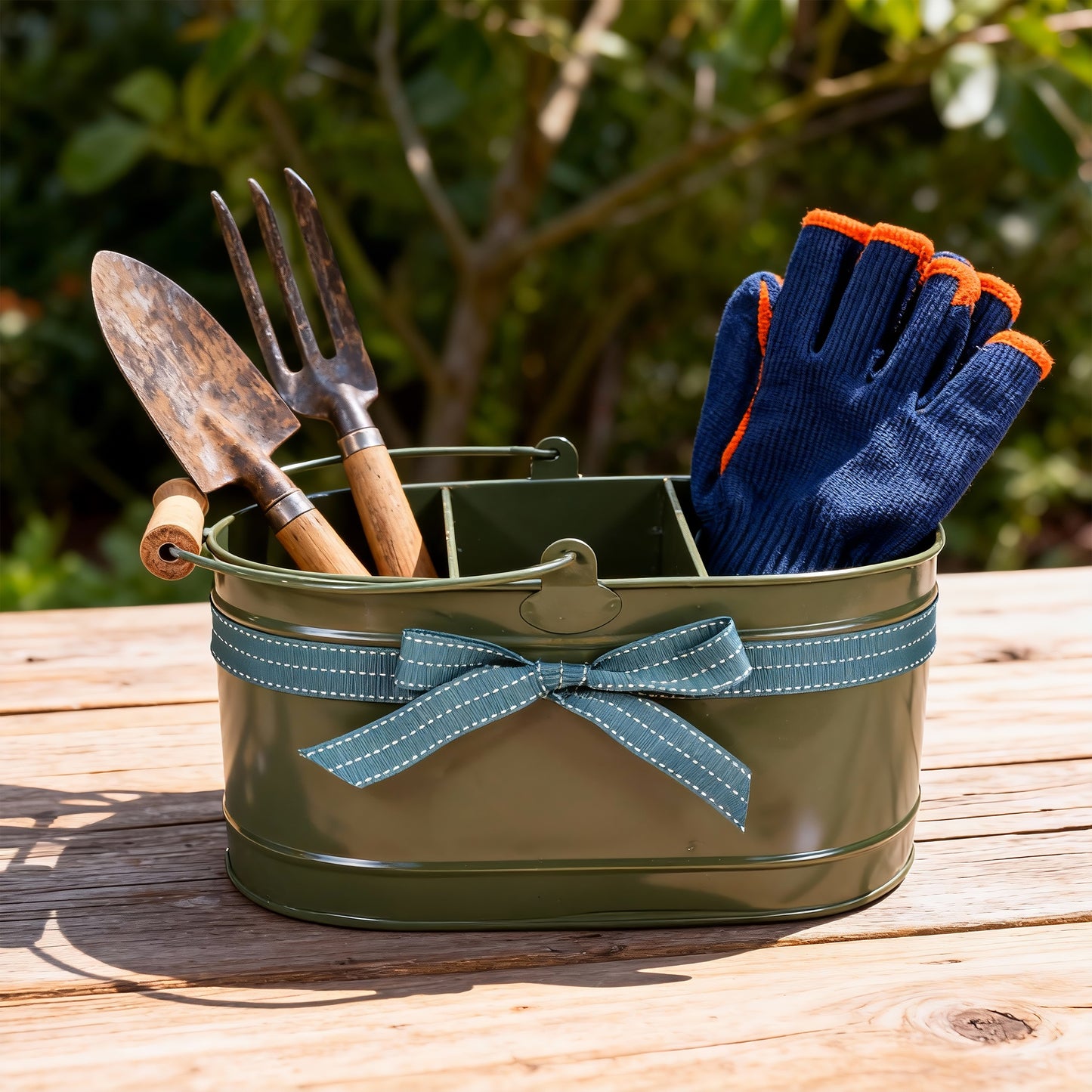 Home Utility Storage Metal Bucket with Handle