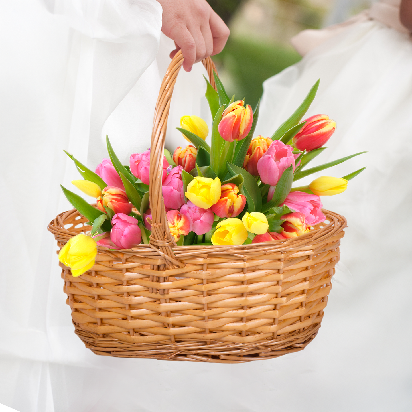 Small Light Steamed Wicker Shopper Basket