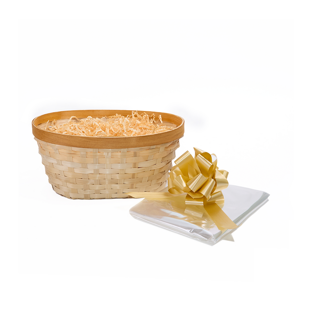 Bamboo Packing Basket Tray Gift Hamper Kit - Honey Border – Wickerfield