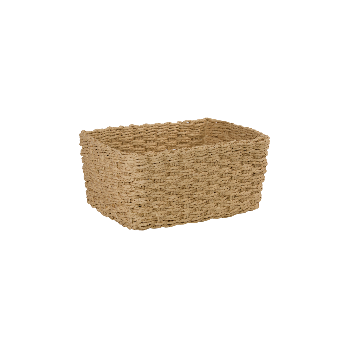 Beige Paper Rope Storage Basket Set 3