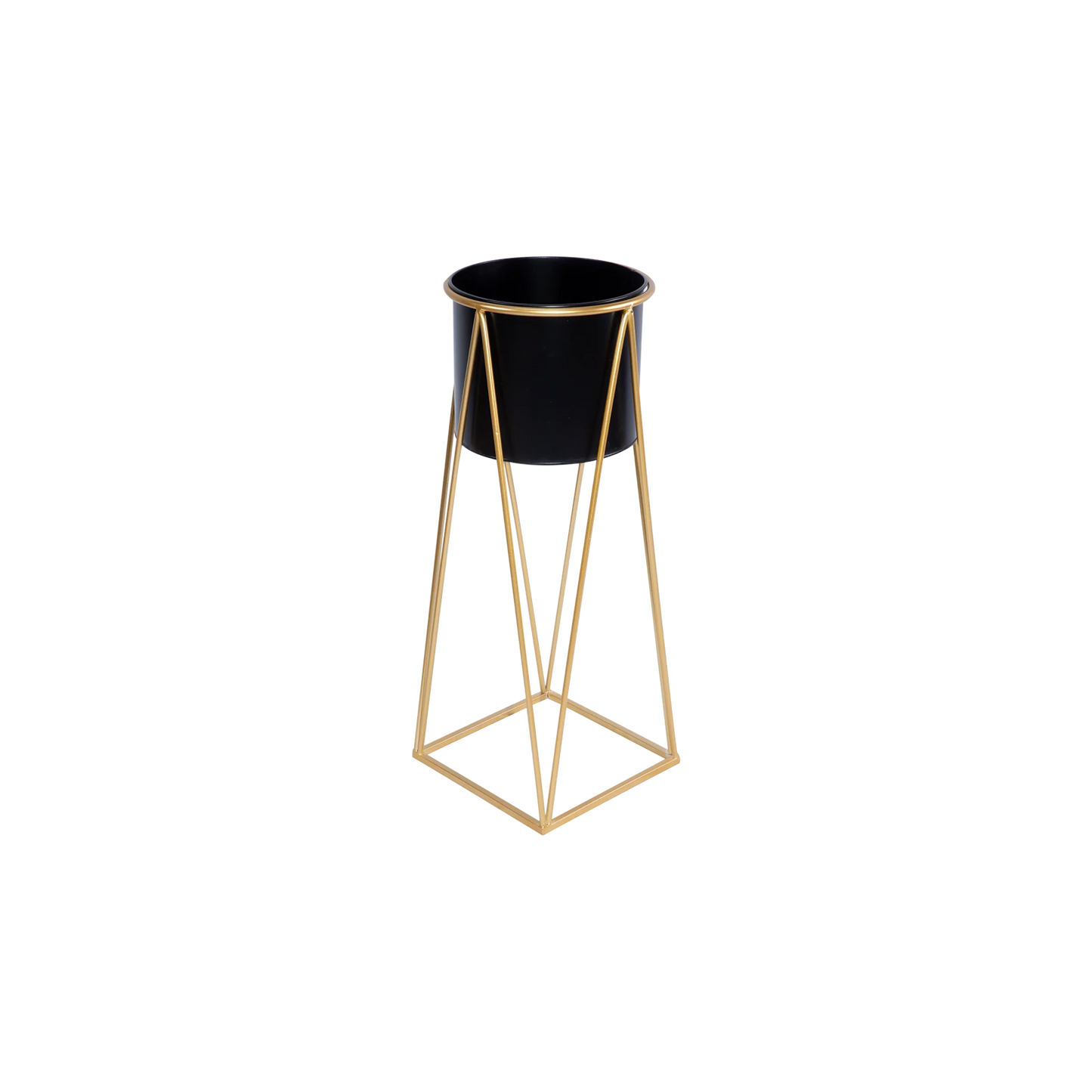 Black Metal Planter with Stand - 2 Sizes