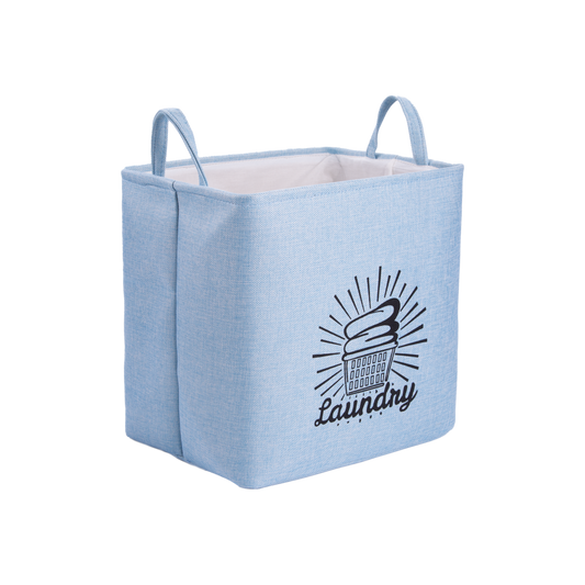 Blue Square Laundry Basket with Lining