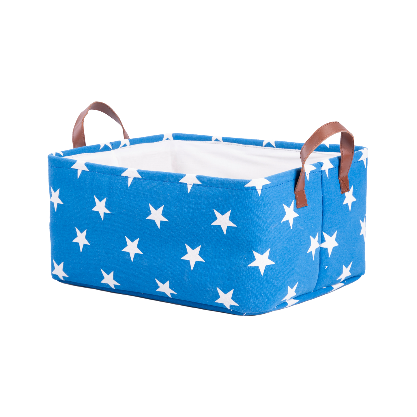 Blue Star Pattern Laundry Hamper with Handle