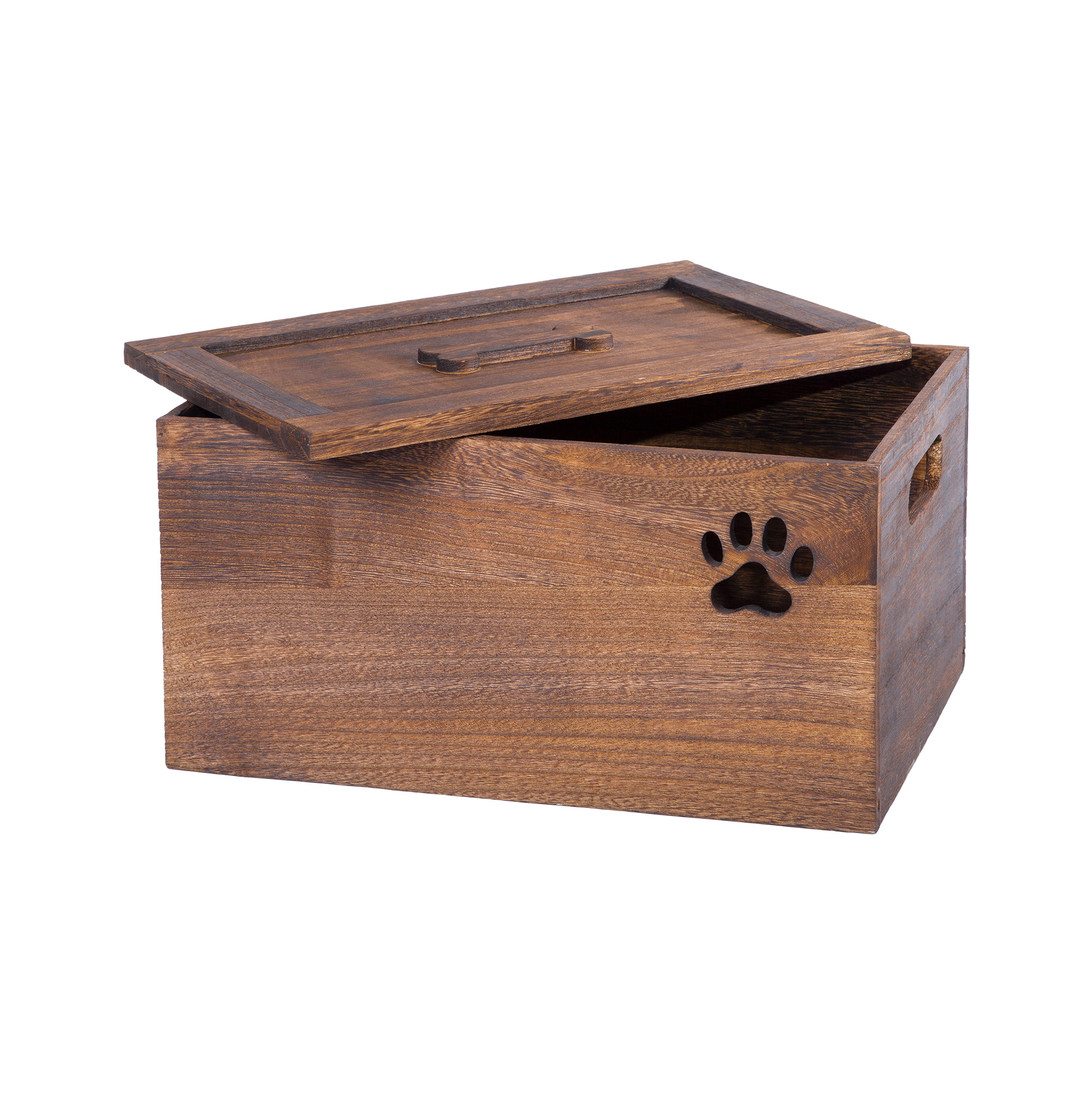Brown Dog Toy Wooden Storage Box - 2 Sizes