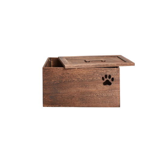 Brown Dog Toy Wooden Storage Box - 2 Sizes