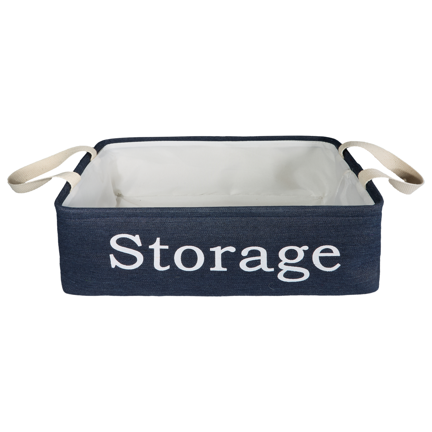 Canvas Storage Basket with Lining Set 2