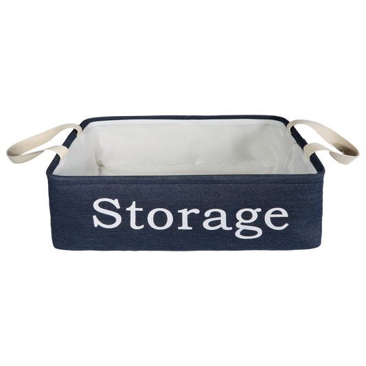 Canvas Storage Basket with Lining Set 2