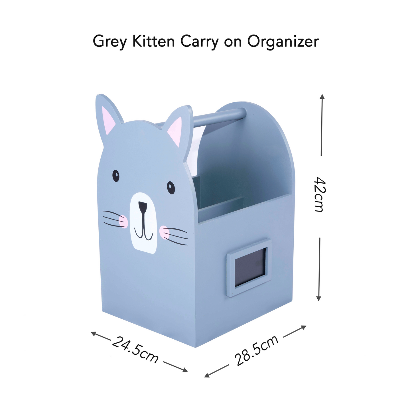 Cat Pattern Toy Storage Wooden Box