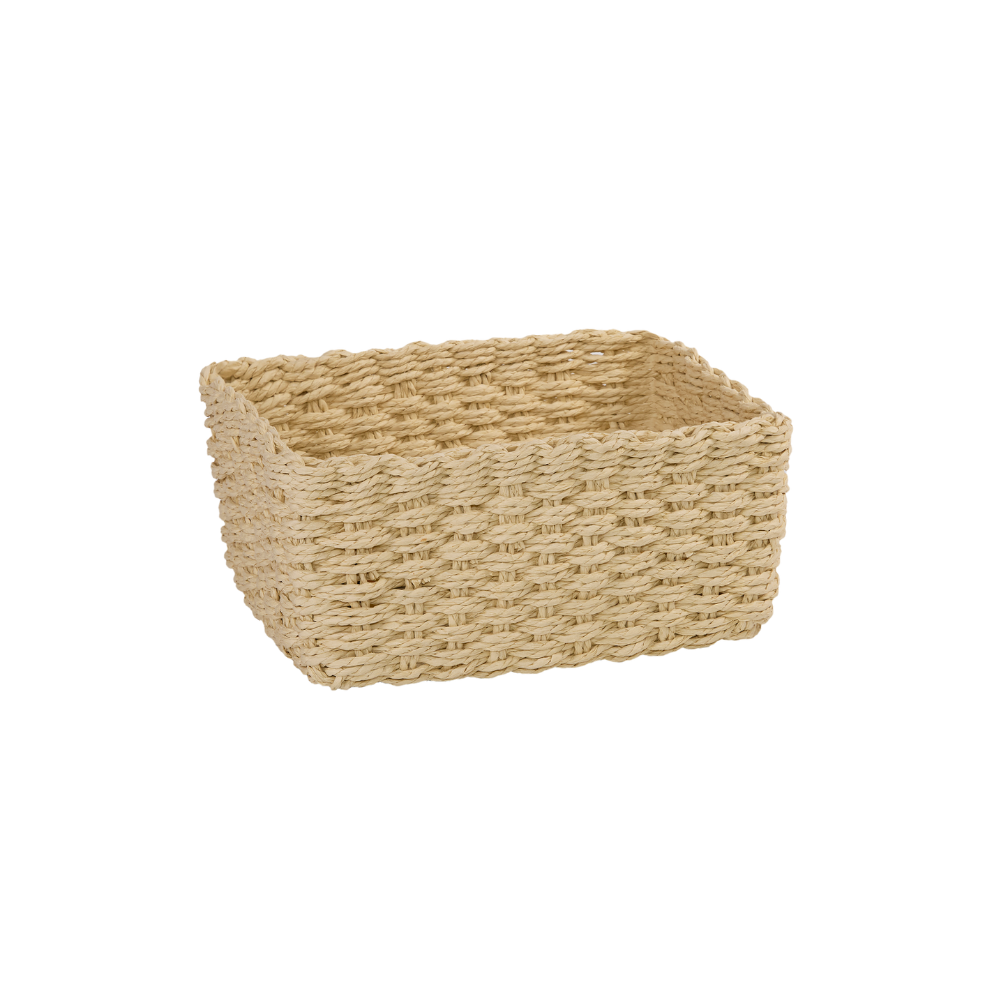 Cream Paper Rope Storage Basket Set 3