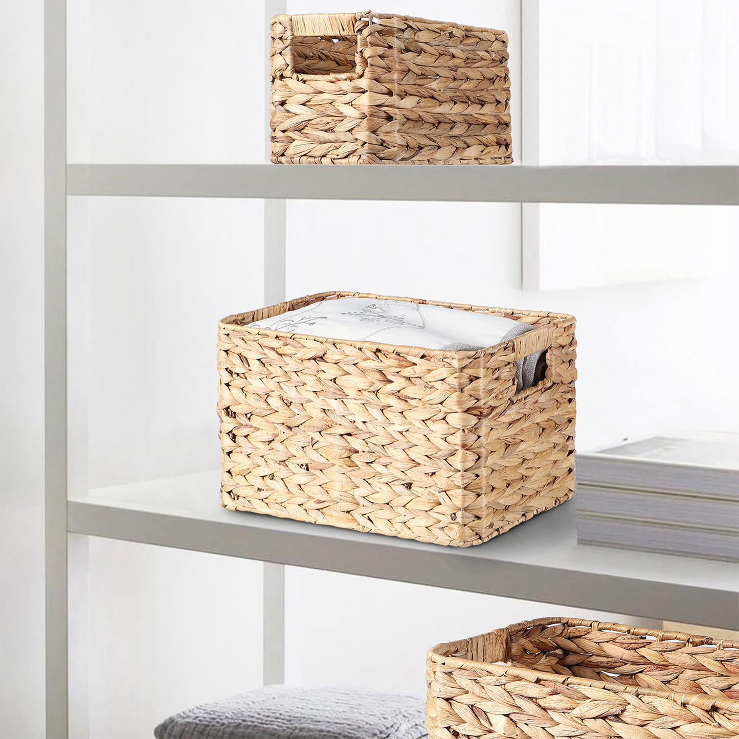 Deep Water Hyacinth Storage Basket - 3 Sizes